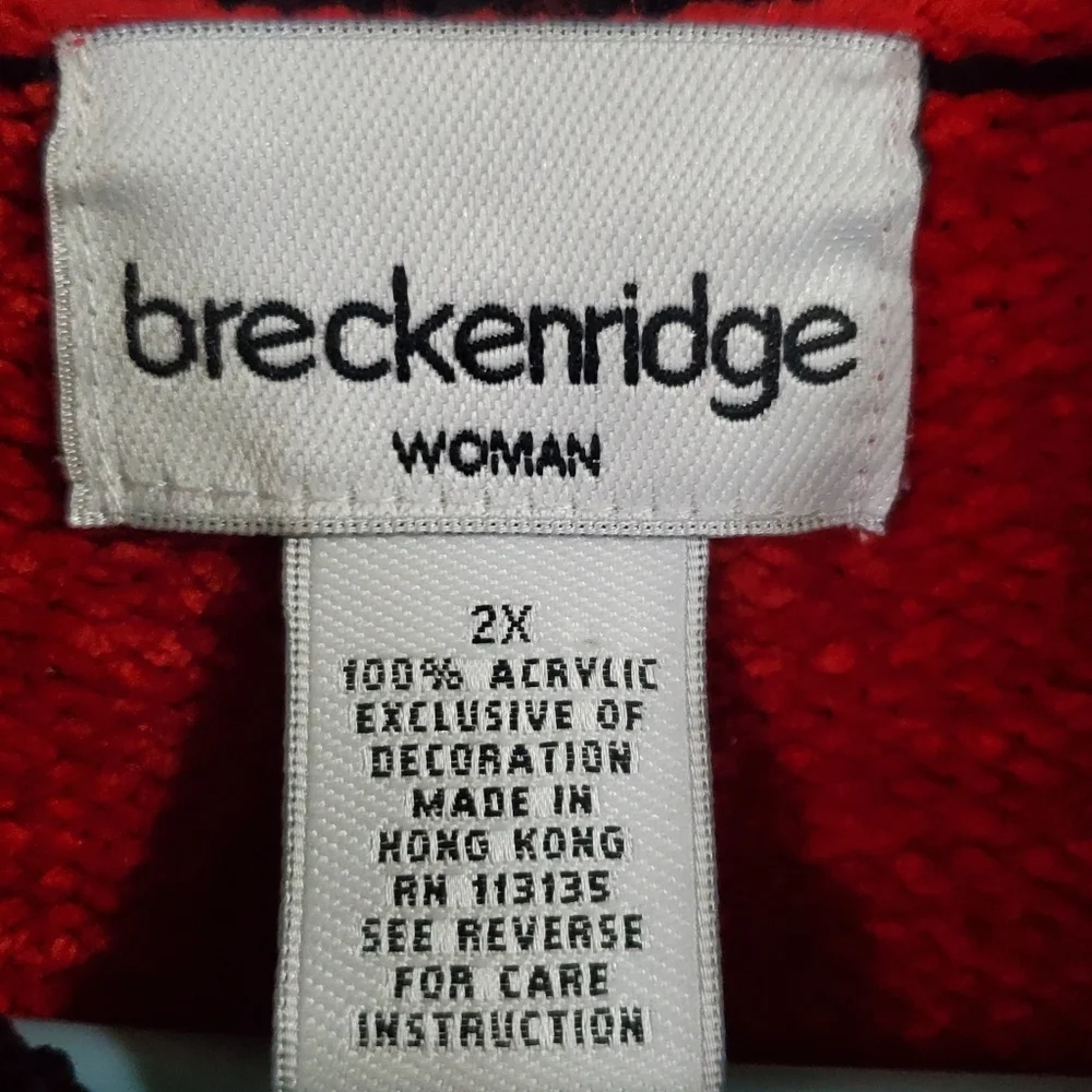 Breckenridge Sweater Vest. 2x Christmas. Snowflakes. - Picture 2 of 4